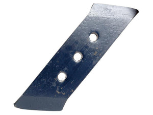 A close-up of the Reversible Plough Point LH, compatible with Primary OE Reference 173331. The Sparex S.162752, which fits Gregoire Besson equipment, features a dull finish and visible signs of wear and has three circular holes in the center.