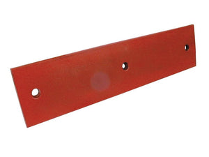 A rectangular, red metal plate with three evenly spaced holes across its length, compatible with RH & LH fitting and designed using Vulcan Fasteners standards, titled Landside Long Reversible - RH & LH (Kuhn) To fit as: 223122 and identified by Sparex Part Number S.162763 from the brand Sparex.