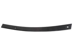 A single black metal leaf spring, slightly curved, with holes at both ends, designed as the Slat - LH No.3 (Kuhn) fit for 617105 applications using Vulcan Fasteners, Sparex Part Number S.162776.