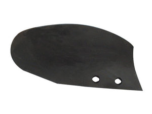 The Sparex Skim Mouldboard - RH (Kuhn) with part number S.162779 is a black metal blade attachment featuring two holes, designed for use with agricultural machinery and ensuring secure and reliable performance by utilizing Vulcan Fasteners.