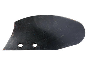 Image of a worn black Skim Mouldboard - LH (Kuhn) with a curved edge, two circular holes near the base, and marked with 618105. This is identified by Sparex Part Number: S.162780.