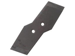 A black metal reversible point blade with a 15mm thickness, featuring two bolt holes in the center and compatible with LH Primary OE, can be securely attached using Vulcan Fasteners 622175. This product is the Olympic LH Reversible Point by Sparex, part number S.162794.