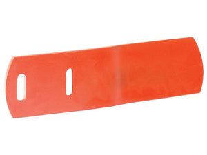 The Tail Press - RH (Kverneland), Sparex part number S.162820, a red, rectangular metal piece with two oblong holes and branded by Sparex, is slightly bent in the middle.