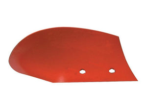 A red, curved metal blade with two bolt holes, designed for RH fitting and renowned for its durability by Vulcan Fasteners.

Using the given product data:
The Skim Mouldboard - RH (Kverneland) by Sparex, identified as KK066880 or Sparex Part Number S.162827, is a red, curved metal blade featuring two bolt holes and known for its durability.