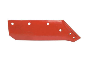 A 14-inch (355mm) red metal agricultural plowshare designed to fit as KK073002, featuring multiple circular mounting holes for RH Fitting and compatibility with Vulcan Fasteners. This product is branded Sparex, with the Sparex Part Number S.162829.