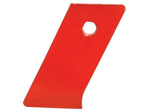 A 12mm thick, orange Plough Point - LH with an angled metal blade and a hole near the top edge, designed for fitting LH and adhering to Primary OE Reference KK073031 (Sparex part number S.162836).