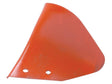 An orange metal piece with a curved shape and two holes near the bottom edge, identified as the Universal Trashboard - LH (Kverneland), compatible with Vulcan Fasteners. It fits as KK076813 and has a Sparex part number S.162861.