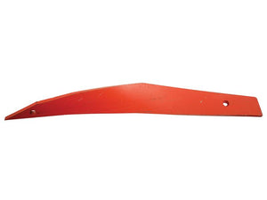 A red, elongated metal object with an irregular shape and two holes near each end, closely resembling the Slat - RH No.1 (Kverneland), Sparex Part Number S.162862 from the brand Sparex.