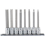 Draper Long Metric Hex. Socket Bit Set, 3/8" Sq. Dr., 100mm (8 Piece) - D-HEX/8/100 - Farming Parts