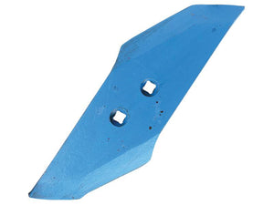 A blue reversible plow point made of metal, 12mm thick, with two square holes, compatible with LH fitting 3365541 (Sparex Part Number: S.162902 – Lemken).