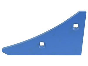 Landside Wedge - RH (Lemken), a blue, triangular metal plate with a curved edge and two square holes, suitable for RH Primary OE Reference 3401900. Sparex Part Number: S.162909.