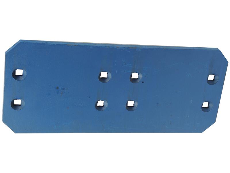 A rectangular blue metal plate with six evenly spaced holes, designed for RH & LH fitting (Landside - RH & LH) by Sparex, to fit as 3411460 (Sparex part number S.162912).