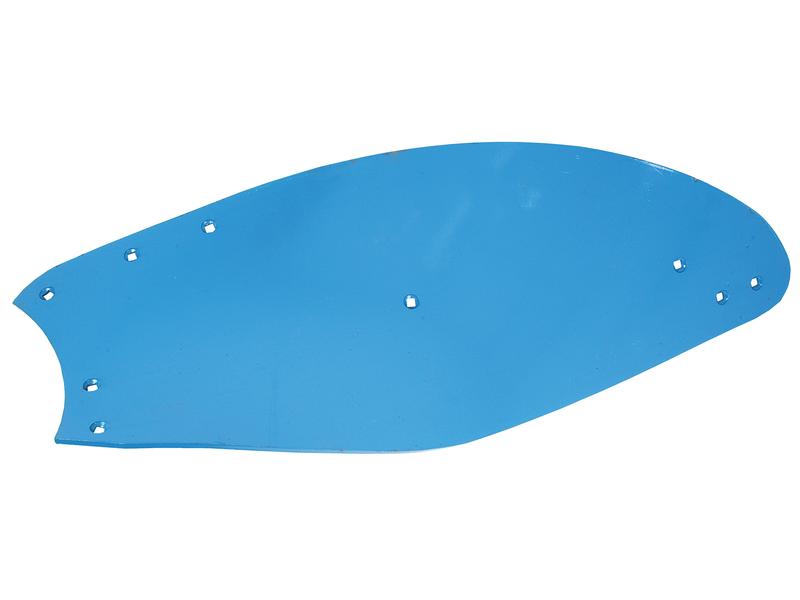 A blue curved metal sheet with six small holes along its edges, designed for RH fitting and primarily referenced as S.162921 under the Sparex brand name, intended as a Mouldboard - RH for Lemken (3441140).