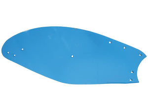 A blue metal sheet with a curved edge and several small holes near the perimeter, compatible with LH Primary OE Reference 3432900000, identified as Mouldboard - LH (Lemken), fitting as 3441141 under Sparex Part Number S.162922 from the brand Sparex.