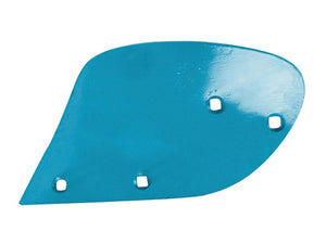 A metal plate, colored blue, with an irregular shape and four square holes, optimized for use with Vulcan Fasteners. This product is the Skim Mouldboard - RH (Lemken), fitting as part number 3470540 and available under the Sparex brand with part number S.162959.