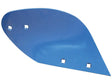 Close-up of a blue metal Skim Mouldboard - RH (Lemken) with three bolt holes, designed for agricultural use, and branded as Sparex for added durability. Available as part number S.162965.