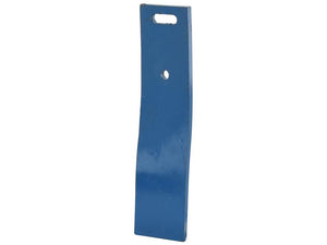 The Sparex Tail Press - RH (Lemken), designed to fit as 3474830 with the Sparex Part Number S.162967, is a blue metal pry bar featuring a rectangular shape, a small hole near the center, and a handle slot at the top. This product boasts quality comparable to that of Vulcan Fasteners' high-end tools.