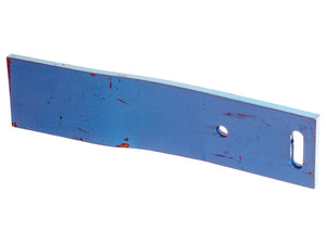 A blue metal plate from Sparex, specifically the Tail Press - LH (Lemken), branded under Vulcan Fasteners with part number S.162968, features two holes: a round hole near the center and an elongated hole near the edge.