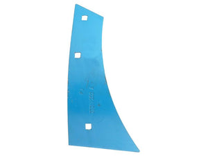 A curved, triangular blue metal sheet with three square cutouts and various engraved text, including the Primary OE Reference "27002202" and Sparex Part Number "S.162993," viewed on a plain white background.