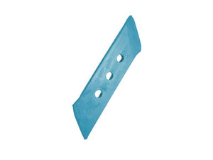 A blue Reversible Plough Point LH with a thickness of 12mm and three circular mounting holes, compatible with OE Reference standards. It is designed to fit Rabewerk models as part number 27082802 and has the Sparex part number S.163003.