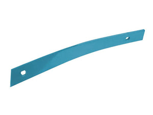 A blue curved metal strip with two holes, one at each end, designed for mounting or securing purposes, identified as the Slat - LH No.2 (Rabewerk) and manufactured by Sparex under part number S.163011 for primary OE reference 27280302.