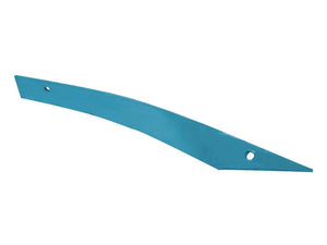 A blue metal Slat - RH No.4 (Rabewerk) blade, with a curved design and two holes at its ends, suitable for RH fitting (27280501), isolated on a white background.