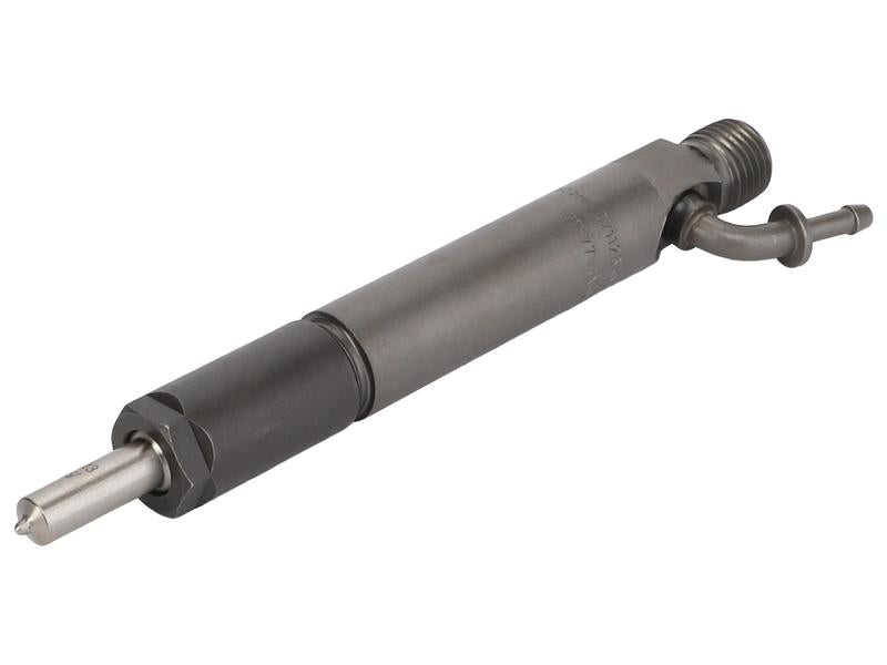 The Sparex Injector Assembly (Part No. S.163174) features a cylindrical body, a nozzle at one end, and an inlet and outlet for fuel, making it ideal for AGROTRON models.