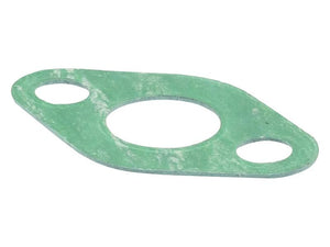 A Turbo Gasket by Sparex (Part Number S.163188), which is green and oval-shaped, with a large central hole and two smaller holes on either end, is ideal for Deutz engines.