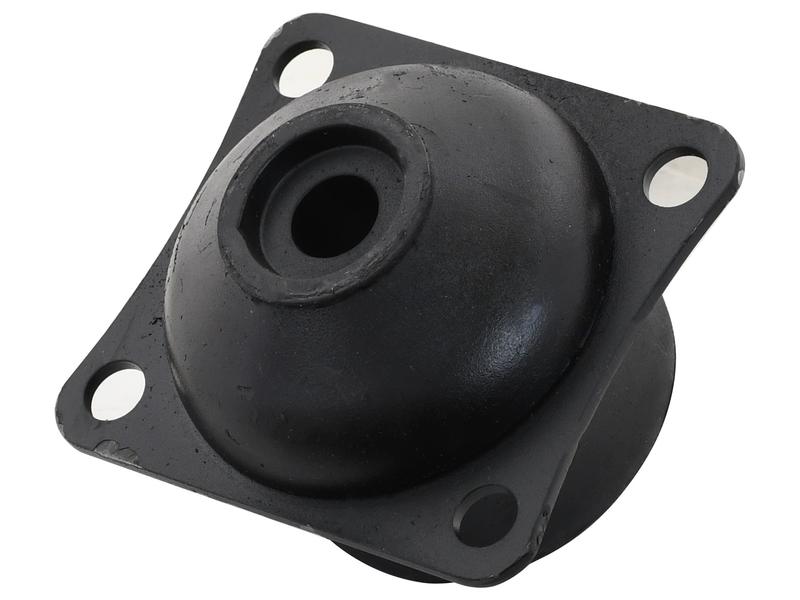 A black rubber cab mount from Sparex (Part Number: S.163203) with an inner Ø and four holes at the corners.