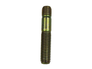 Close-up image of a Sparex Cylinder Head Stud, a metal double-ended threaded stud bolt, specifically an M8 x 1.25, ideal for Deutz-Fahr machinery and available through Sparex.