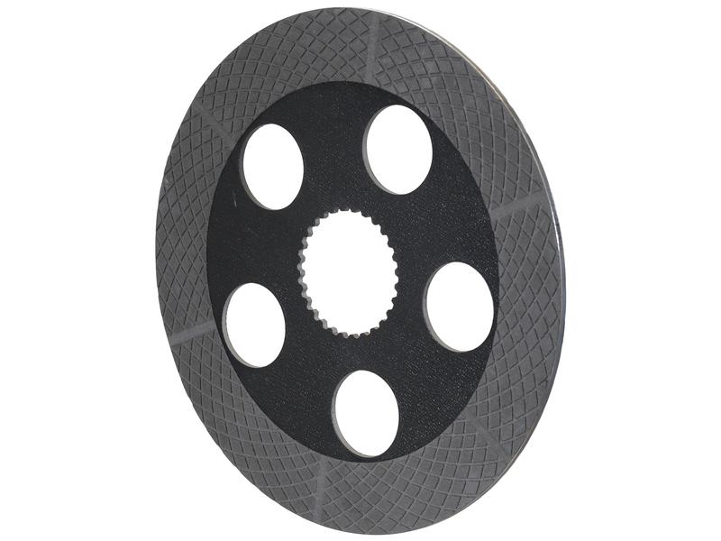 A black, circular Brake Friction Disc from Sparex, featuring a textured surface, five holes, and an Outer Ø of 243 mm (Sparex Part Number: S.163319).