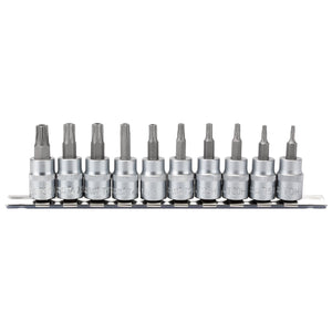 Draper Tx-Star&#174; Security Socket Bit Set, 3/8" Sq. Dr., 48mm (10 Piece) - D-TXT/10/55 - Farming Parts