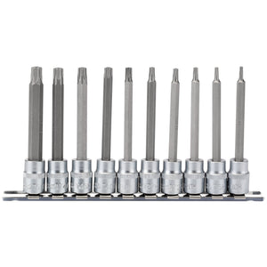 Draper Tx-Star&#174; Security Socket Bit Set, 3/8" Sq. Dr. (10 Piece) - D-TXT/10/100 - Farming Parts