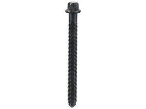 The Cylinder Head Bolt (Sparex Part Number: S.163345) from the brand Sparex is a single black metal bolt with a threaded M14 x 2.0 shaft and a flanged hexagonal head, pointed at one end, positioned vertically against a white background.