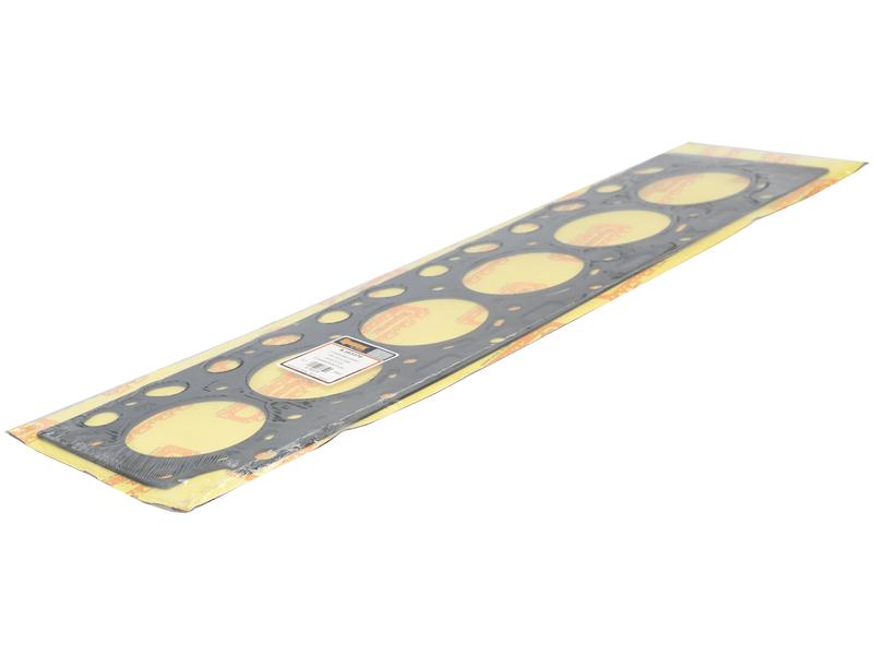 Product Description: The Head Gasket (BF6M 2012), featuring a flat, rectangular design with multiple round cutouts, comes packaged on a yellow cardboard backing. This gasket is ideal for use with Sparex products and is compatible with Deutz BF6M 2012 engines. Sparex Part Number: S.163370.