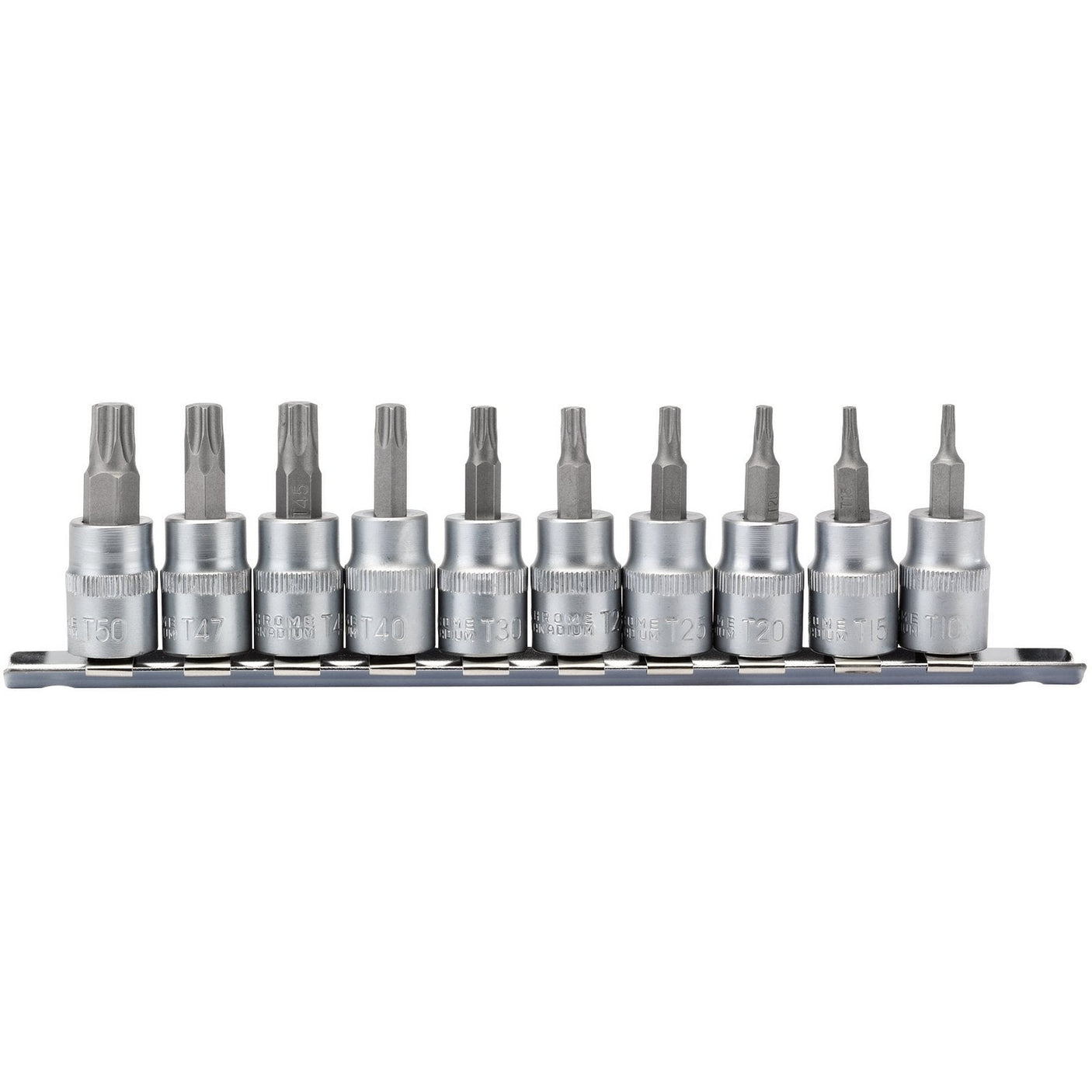 Draper Tx-Star&#174; Plus Socket Bit Set, 3/8" Sq. Dr., 48mm (10 Piece) - D-TXP/10/55 - Farming Parts