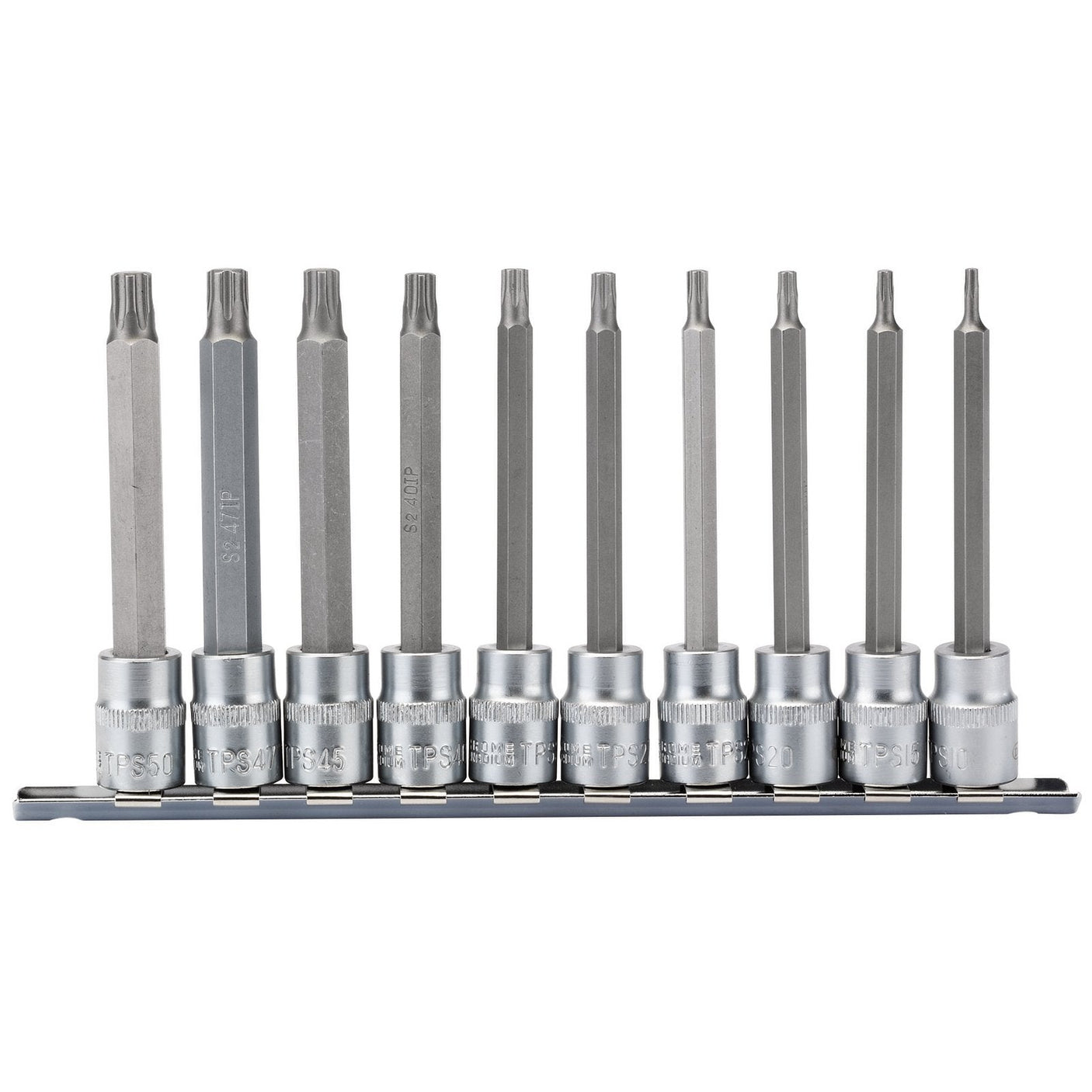 Draper Tx-Star&#174; Plus Socket Bit Set, 3/8" Sq. Dr., 100mm (10 Piece) - D-TXP/10/100 - Farming Parts