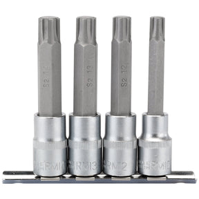 Draper Ribe® Socket Bit Set, 1/2" Sq. Dr. (4 Piece) - H-RIBE/4/100 - Farming Parts