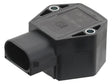 Rectangular black electronic Position Sensor (Sparex Part Number: S.163496) featuring a single connector, a few screws, and text on its surface. Designed by Sparex, it meets the specifications of Tariff Code 8708991055.