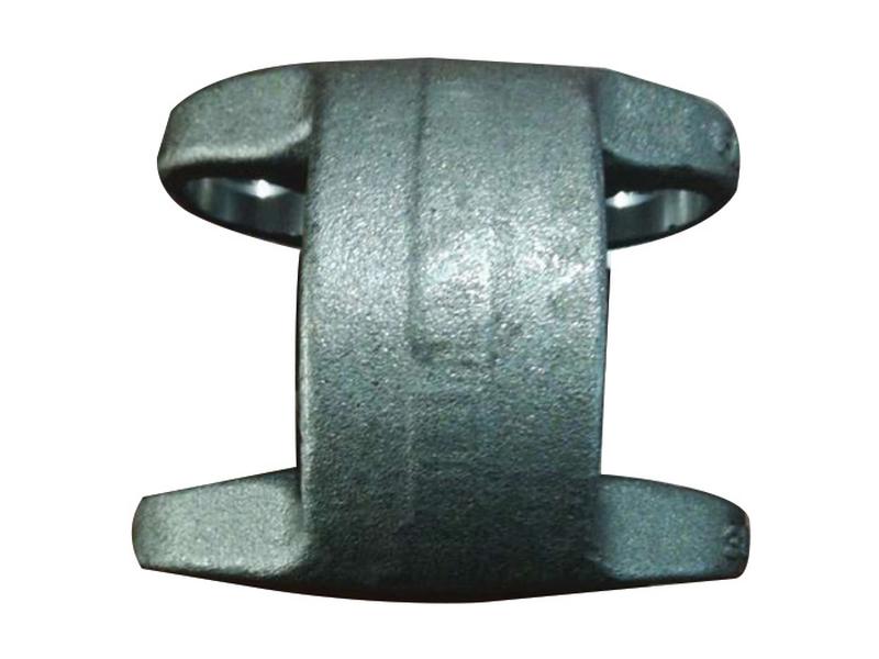 Close-up image of a gray metallic Yoke Coupling by Sparex (Part Number: S.163503), typically used in automotive or industrial applications, featuring precise yoke width specifications.