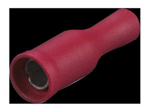 Pre Insulated Bullet Terminal, Double Grip - Female, 4.0mm, Red (0.5 - 1.5mm) - Sparex Part No. S.163547