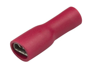 Pre Insulated Spade Terminal - Fully Insulated, Double Grip - Female, 6.3mm, Red (0.5 - 1.5mm), (Bag - Sparex Part No. S.163550