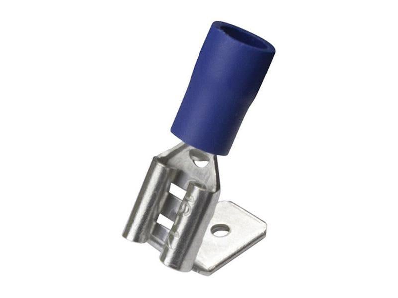 Pre Insulated Spade Terminal, Double Grip - Female Spade with Male Branch, 6.3mm, Blue (1.5 - 2.5mm) | Sparex Part Number: S.163561