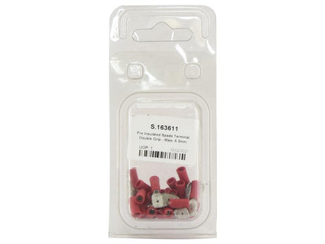 Sparex Agripak 25 pcs. Pre Insulated Spade Terminal Male, 6.3mm, Red | S.163611 - Product Image 2