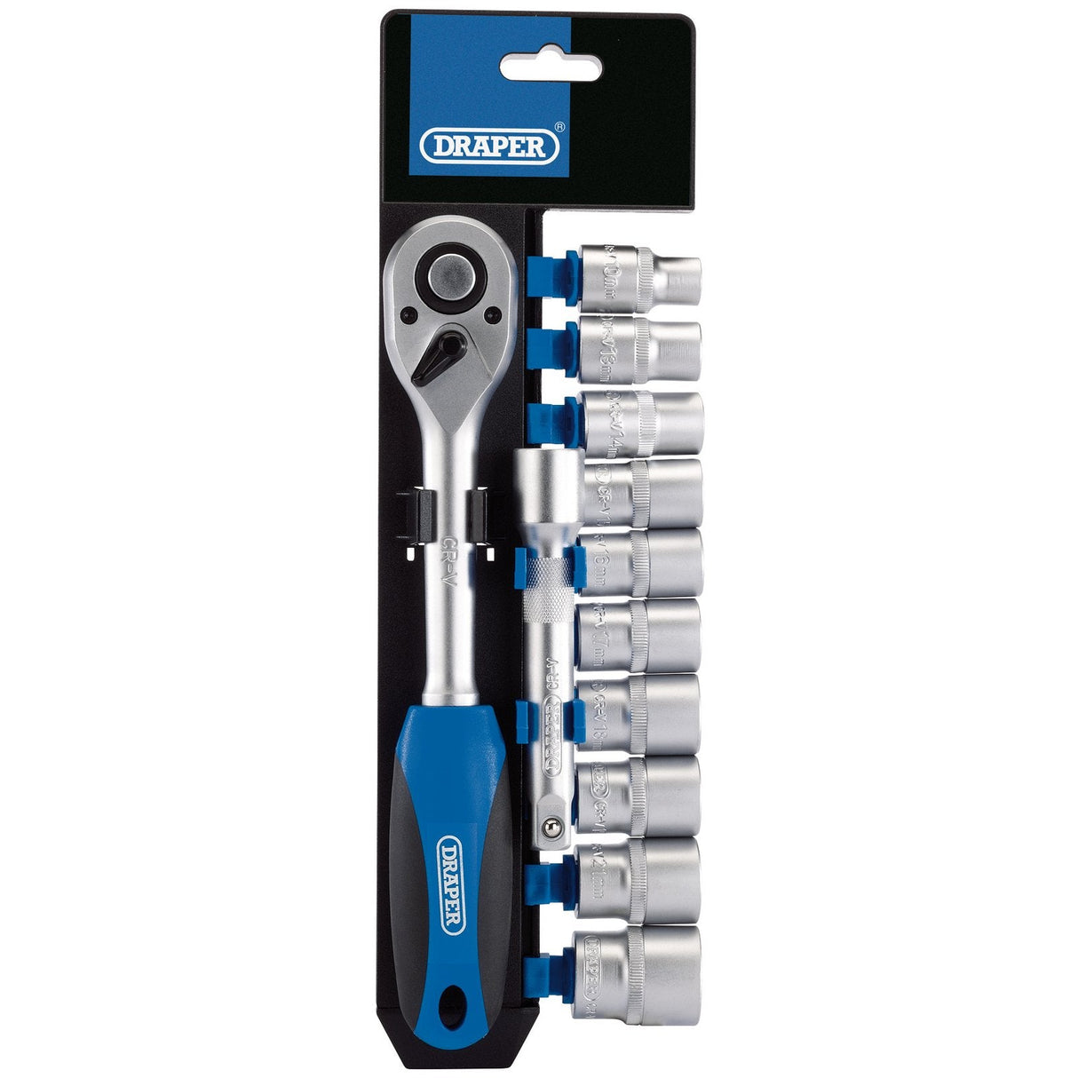 Draper Metric Socket And Ratchet Set, 1/2" Sq. Dr. (12 Piece) - HD12M/PR - Farming Parts