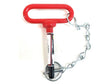 Sparex Red Handle Hitch Pin with Chain & Linch Pin 1/2x92mm | S.164314 - Product Image 1