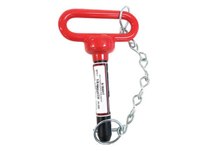 Sparex Red Handle Hitch Pin with Chain & Linch Pin 3/4x101.6mm | S.164317 - Product Image 1