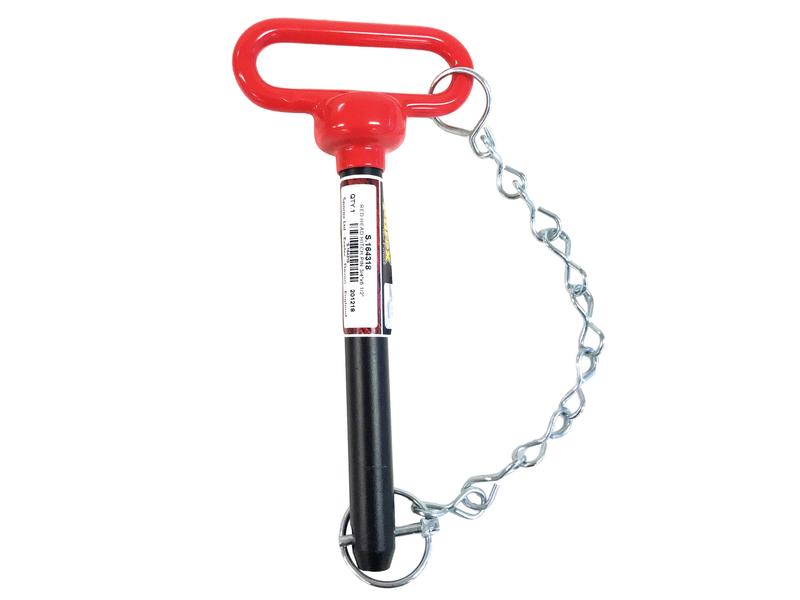 Sparex Red Handle Hitch Pin with Chain & Linch Pin 3/4x165.1mm | S.164318 - Product Image 1