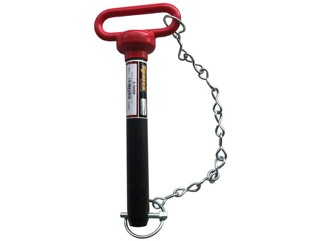 Sparex Red Handle Hitch Pin with Chain & Linch Pin 1x190.5mm | S.164320 - Product Image 1