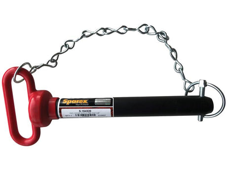 Sparex Red Handle Hitch Pin with Chain & Linch Pin 1x190.5mm | S.164320 - Product Image 2